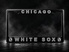 Chicago White Sox License Plate Frame Cover - Black - Eliteauto3k