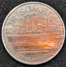 1 ozt 1991 For Someone Special Merry Christmas .999 Silver Round Toning (J230) 97.99 per troy oz