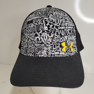 Under Armour HeatGear Hat Black Graffiti Logo Graphic Baseball Athletic Cap