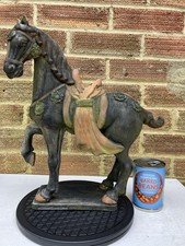 Chinese Pottery Black House With Orange Mane