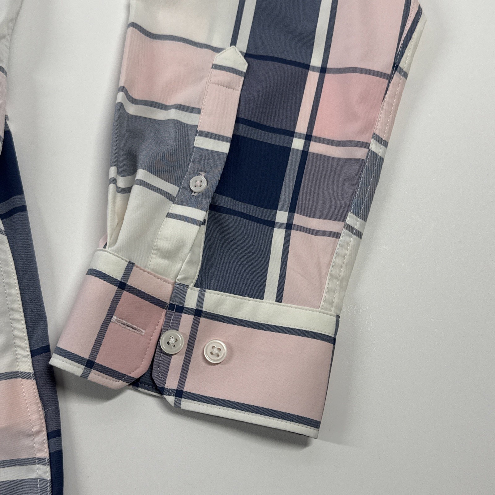 Express Performance Long Sleeve Button Down Slim … - image 3