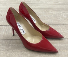 New Jimmy Choo Agnes 85mm Patent Leather Pump Heels In Red Size: 35 US 5