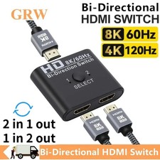 2x1 / 1x2 Bi-Directional HDMI 2.1 Switch 8K In Out Switcher
