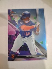 2021 Topps Finest Francisco Lindor Blue Refractor /300 New York Mets