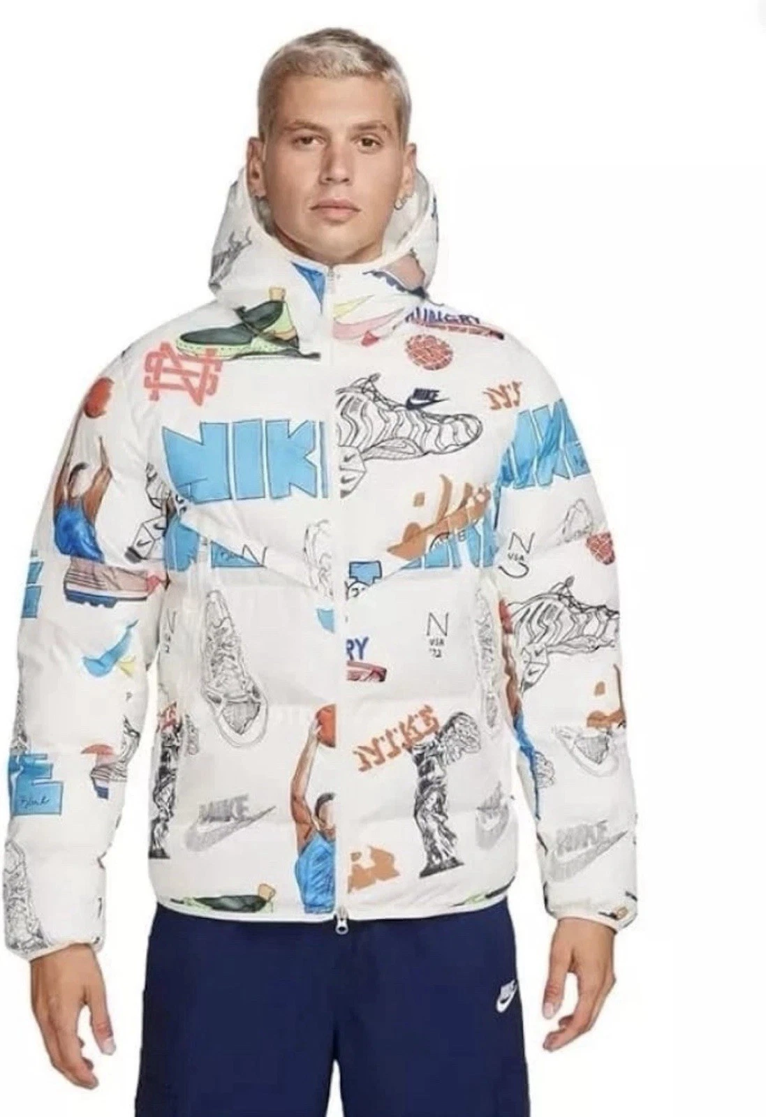 Nike Storm-Fit Bold School Windrunner Puffer Jacket FZ2288-133 Men Size Small