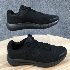 Under Armour Shoes Youth 4 GS Pursuit BP Sneakers Black Mesh Lace Up Casual