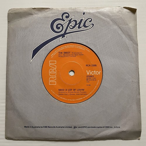 The Sweet Blockbuster / Need A Lot Of Lovin’ Vinyl Record 7” 45RPM RCA 2305 1973 - Picture 18 of 24