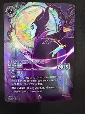 Damaged Bend/Warp Maleficent & Diablo - Evil Incarnate (Enchanted) 235 Holo DMG