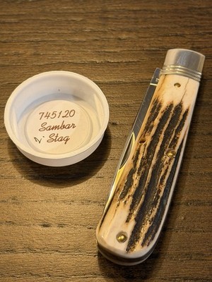 Great Eastern Cutlery GEC Northfield 74 Sambar Stag Mustang Knife 745120