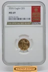 2026 Eagle 1/10 oz Gold $5, NGC MS 69,  The Official Red Book Label - #B59163