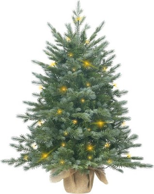 Mini Weihnachtsbaum 90cm/3ft 190 Zweige gemischte Spitzen künstlicher Weihnachtsbaum vorbeleuchtet
