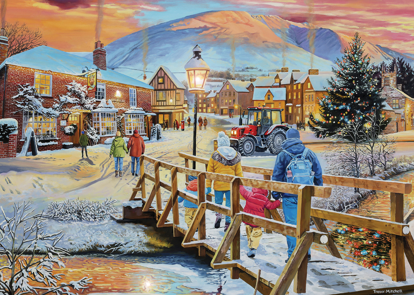 Falcon de Luxe A Festive Stroll 1000 Piece Jigsaw Puzzle