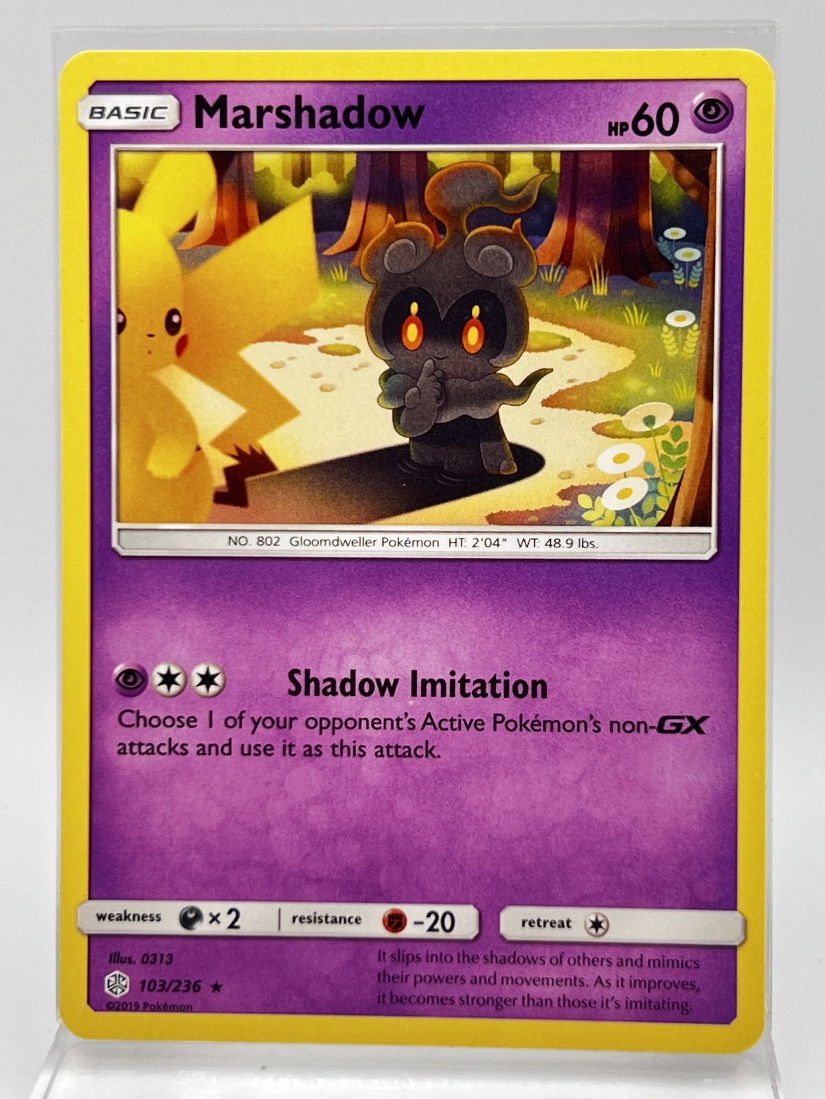 Marshadow 103/236 Rare Pokémon Card Cosmic Eclipse 2019 LP