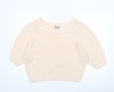 Lottie Loves Damen beige offener Strick Kurza...