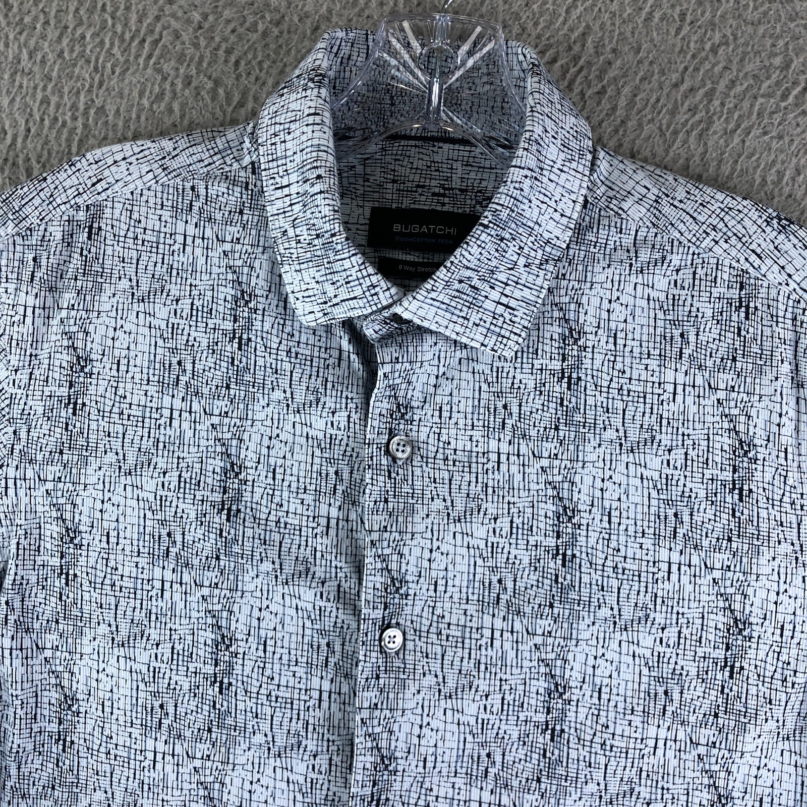 Bugatchi Button Shirt Mens Medium Multicolor Oooh… - image 1