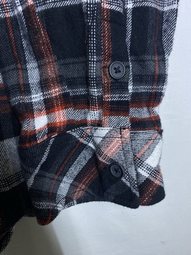 Camicia pesante Howitzer flanella uomo 2XL rosso nero a quadri con bottoni We The People US - Foto 2 di 12