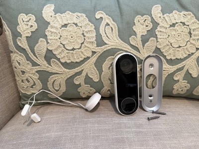 Google Nest Hello Wired Video Doorbell NC5100US w/ Chime Connector & Mount
