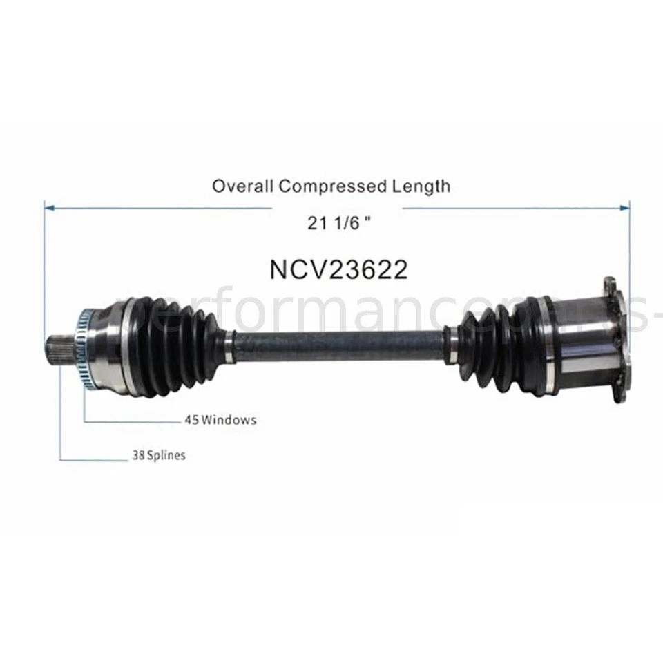 GSP Front Left CV Axle Assembly fits 2003 Audi RS6 2000-2004 Audi A6 Quattro - Image 4 of 4