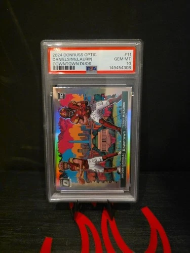 2024 Donruss Optic Jayden Daniels/Terry McLaurin Downtown Duos RC Rookie PSA 10