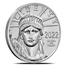 2022 1 oz American Platinum Eagle Coin (BU) 2200.00 per troy oz