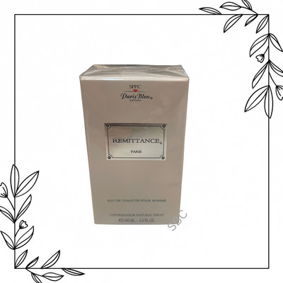 REMITTANCE Paris Bleu Parfums Eau de Toilette Pour Homme 3.4 Oz, New