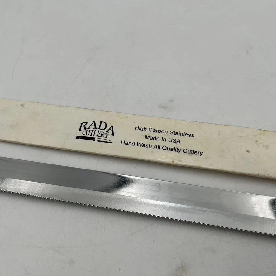 Cuchillo Bagel Cubiertos Rada Acero Inoxidable Hoja Dentada 9" Largo Pan Carne Foto 3 de 4