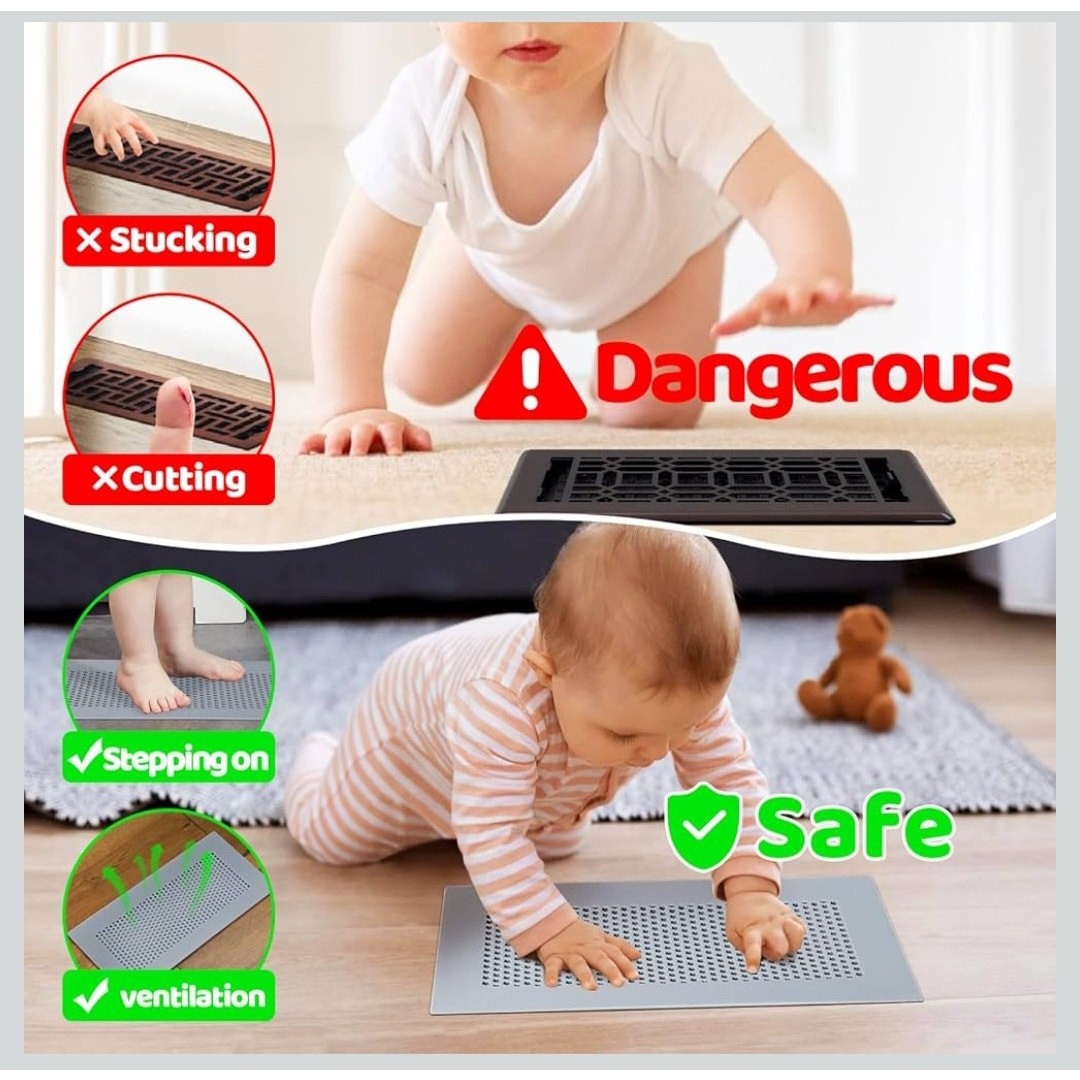 как выглядит New Baby Proofing Soft Silicone Register Vent Cover Set of 2 фото
