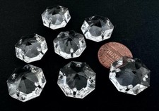 18mm Faceted Crystal Chandelier Connector Bea...