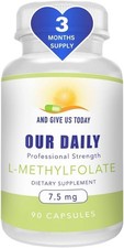 Our Daily Vites L-Methylfolate 7.5 mg / 7500 mcg Maximum Strength Active Folate,
