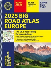 Image of 2025 Philips Big Road Atlas of Europe by Philip's Maps SPIRAL-BOUND