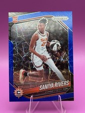 2025 Panini Prizm WNBA #131 Saniya Rivers Blue Velocity Prizm (RC) MINT