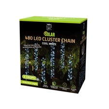 480 White Solar LED Tree Cluster Lights 10m Outdoor Christmas