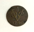 Mazuma *FC572 Netherlands East Indies VOC 1709 One Gulden Minor Error VF