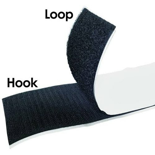 Self Adhesive HOOK and LOOP Fastener Tape Sticky Back Fastening Black or White B - Picture 1 of 4