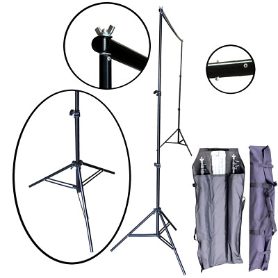 Backdrop 10' Wide 7' Tall Stand Photography Background Support Kit W/ Carry Bag