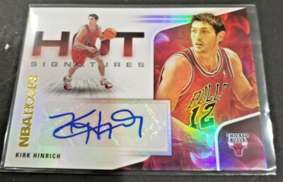 2020-2021 PANINI NBA HOOPS HOT SIGNATURES KIRK HINRICH AUTO RARE BULLS #HS-KHI