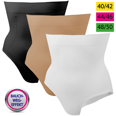 Highwaist Bauchweg Miederslip figurformend Miederhose Effekt Seamless Shapewear
