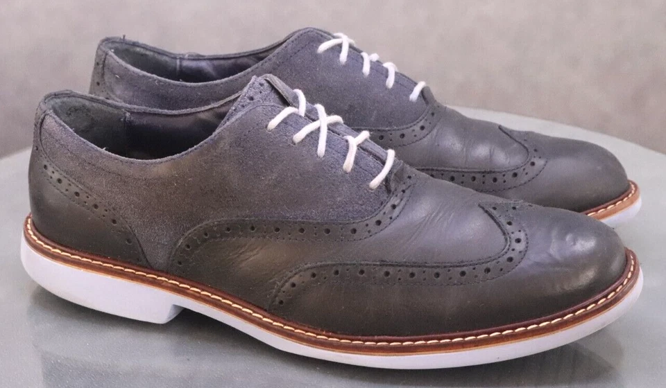 Cole Haan Jones Men's Wingtip Oxford Dress Shoes Size 9 Leather Navy Blue C11706 - Image 4 of 4