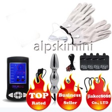 New Shock E-Stim Host Pulse Torpedo Golve Plug 4 Rings 4 Pads Therapy Device Set