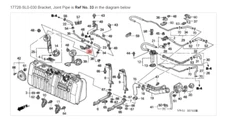 HONDA ACURA GENUINE OEM NSX Bracket, Joint Pipe Fuel Tank ☆ 17728-SL0-030 ☆