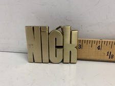 Vintage 1978 Baron Buckle Solid Brass  4339 NICK BBB A010