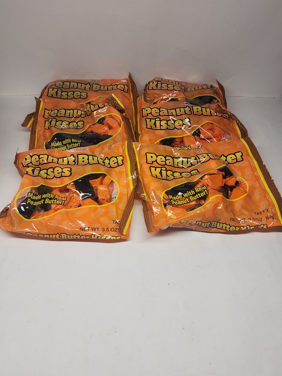 Lot of (6) Melster Peanut Butter Kisses 3.5 Oz. Bags Gluten Free