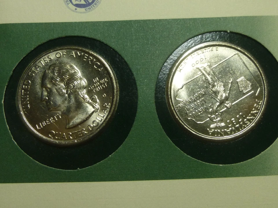 1999-P&D U.S. MINT PENNSYLVANIA OFFICAL COMMEMORATIVE COIN COVER  THE FIST STATE - Image 4 of 4