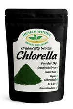 Certified Organic Chlorella Powder Cracked Broken Cell 1kg Purest Cleanest Avail