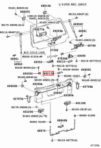 Genuine LandCruiser 80 78 70 76 Series Van Rear Inner Barn Tailgate Door Handle - Picture 13 of 20