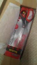 Original box pack of 6 Pieces 3M Scotch Precision Scissors 8" Grey/Red cat 1448