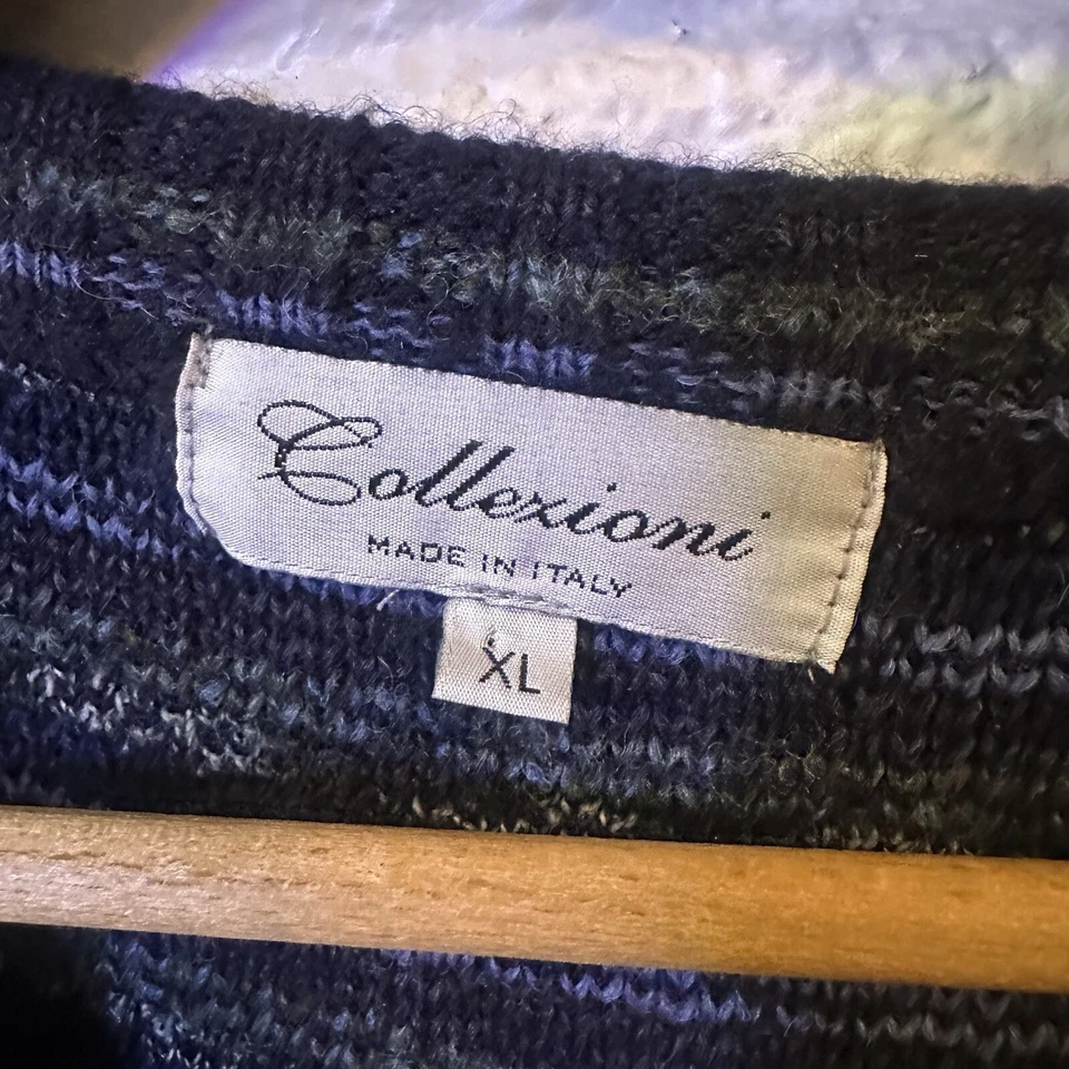 Marconi 3D Textured Knit Sweater Mens XL Multicolor Acrylic Wool Made in Italy - Image 3 of 3