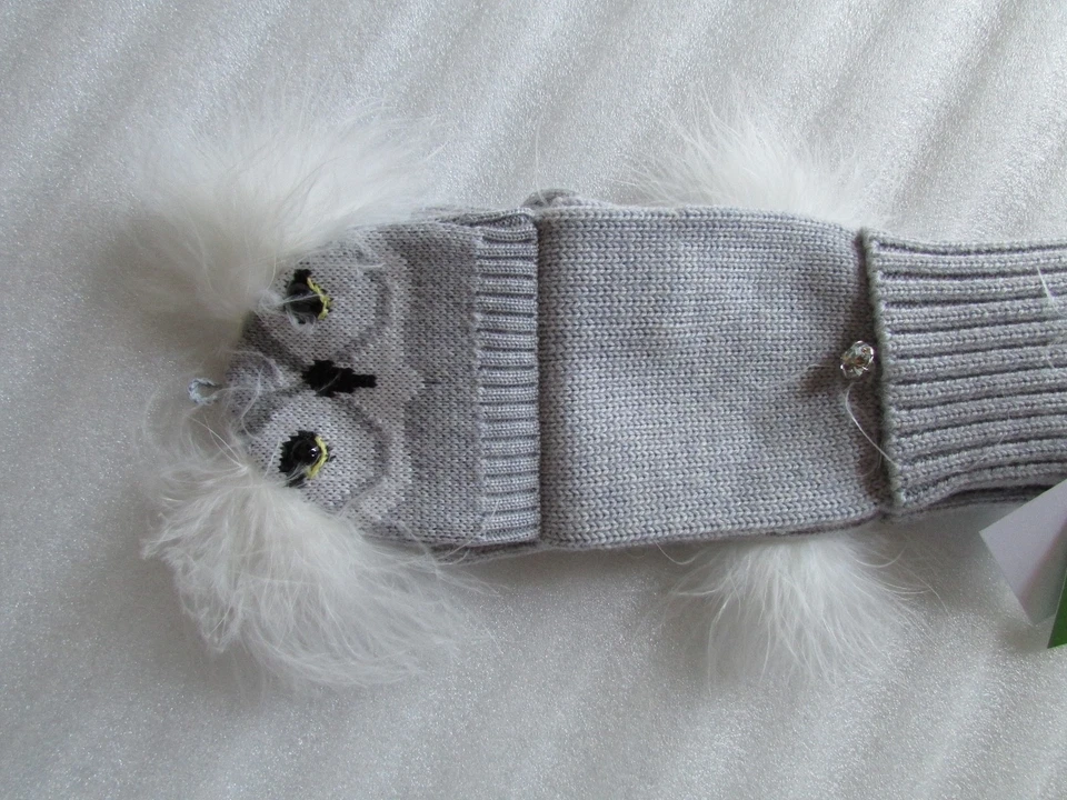 Guantes Kate Spade New York Sin Dedos Estrella Búho Brillante Pop Top Mitones Nuevos $89 Foto 4 de 4