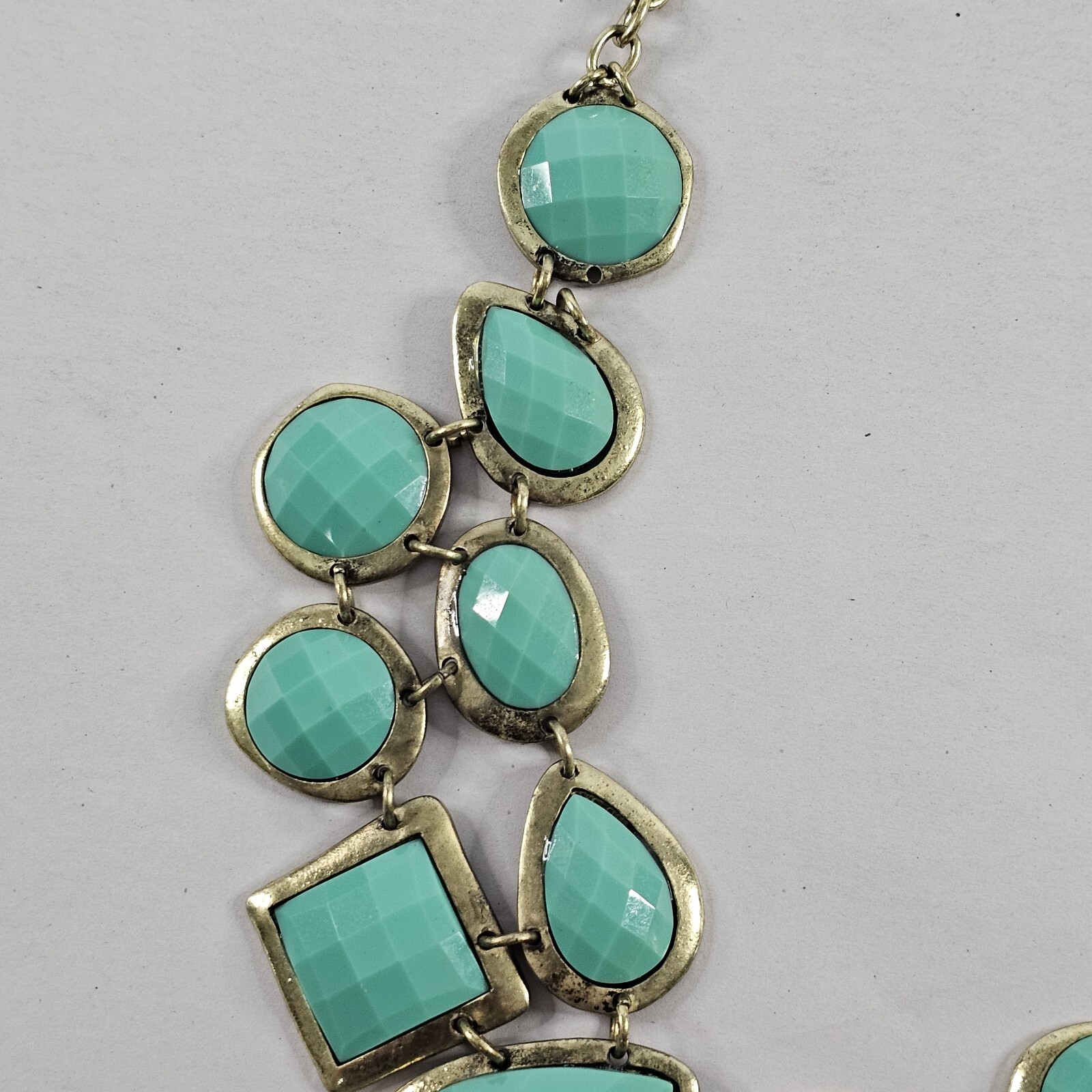 Simple Addiction Statement Necklace Light Green F… - image 3
