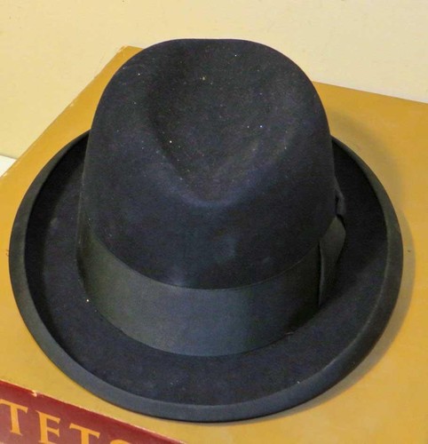 Stetson Royal Deluxe St. Regis Black Hat with Box Size 7-1/4 - Picture 2 of 10